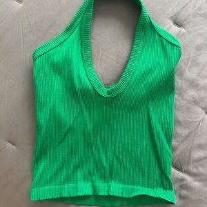 Nikibiki Vibrant Green Ribbed Crop Top